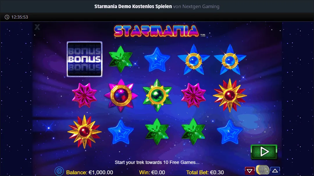 Den Starmania-Slot von NextGen Gaming spielen